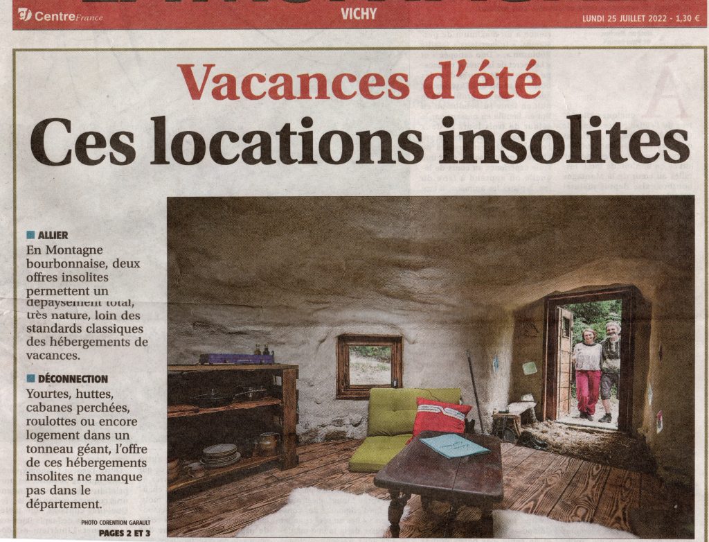 On fait la Une : article de presse dédié aux kerterres de St Nicolas des Biefs